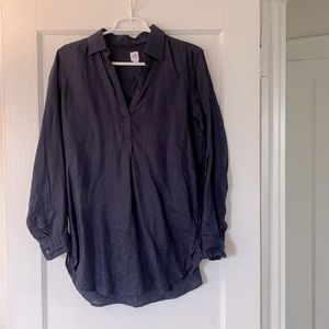 Gap Navy Blue Linen Tunic Small